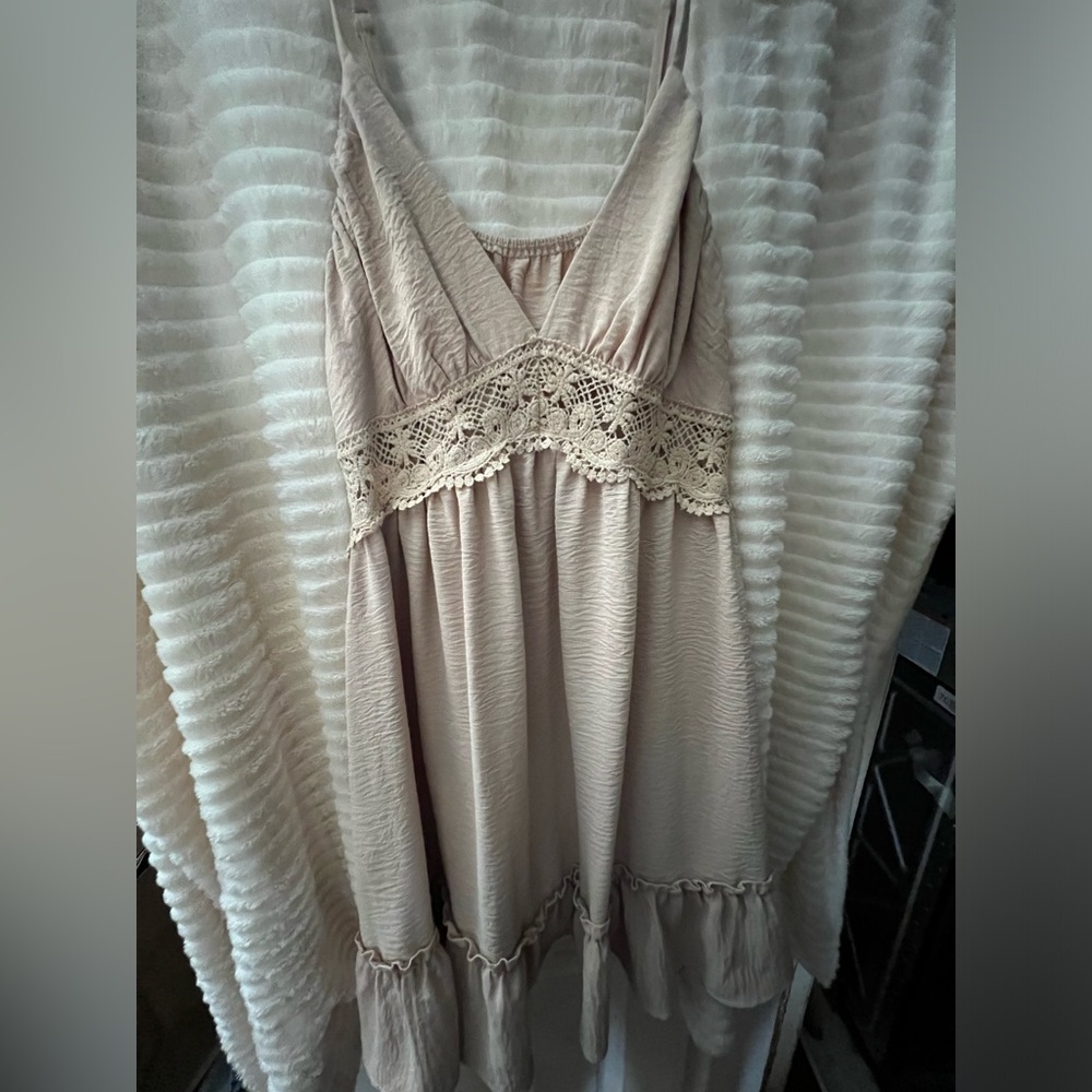Tan dress large